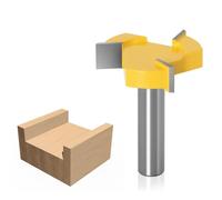 Dioche Enrutador de Superficie de Spoilboard Brocas de Enrutador de Superficie de Spoilboard Vástago de 1/2 Pulgada Broca de de Aplanamiento de Losa de 3 Alas Cortador de Cepillado para Carpintería