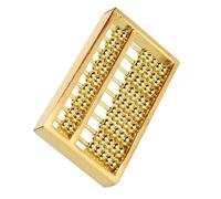 Dioche Escritorio Avanzado Pequeño Ábaco de Latón de 9 Engranajes Herramienta de Cálculo Matemático Chino para Niños - Ábaco Decorativo Vintage para Aprender y Coleccionar - Hogar y Oficina - .5