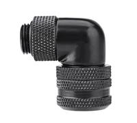 Dioche G1/4 Macho PC Refrigeración por Agua Conector Codo de 90 Grados Rosca G1/4 para Tubos de 10 Mm de Diámetro Interior y 14 Mm de Diámetro Exterior - Accesorio de Latón Duradero con Sello de