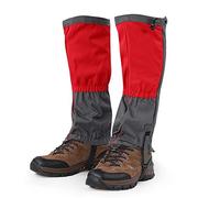 Dioche Gator Polainas De Escalada Impermeables Polainas Largas Polaina De Alpinismo Polainas Largas, Cubre Piernas Altamente Duradero, Ligeras, Polainas De Escalada, Trekking, Bicicletas (Rojo)
