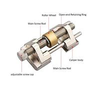 Dioche Guía de Bruñido de Metal, Plantilla de Guía de Bruñido de Metal para Afilar Cinceles de Madera y Cuchilla Cepilladora, Diseño Duradero de Acero Inoxidable y Latón, Ancho Ajustable para