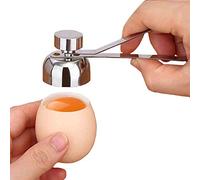 Dioche Herramienta de Galleta de Huevo Topper de Acero Inoxidable Cortero de Huevo Herramienta de Apertura de Cáscara de Huevo con Diseño Ergonómico para Preparar Natillas y Pasteles (A)