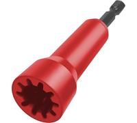 Dioche Herramienta para Torcer Alambre, Escurridor de Tuercas de Alambre, Conector de Rápido y Eficiente para Taladro, Compatible con Portabrocas de 1/4", Polímero Duradero de Alta Densidad, (rojo)
