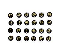 Dioche Identificación de Colmena Numerada Abs 100 Piezas Etiqueta de Número Redondo Señales de Colmena con Orificio Accesorio de Apicultura Agrícola (Negro Amarillo) (Amarillo Negro)