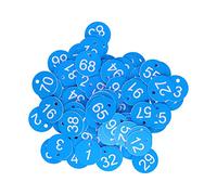 Dioche Identificación de Colmena Numerada Abs 100 Piezas Etiqueta de Número Redondo Señales de Colmena con Orificio Accesorio de Apicultura Agrícola (Negro Amarillo) (Azul y Blanco)
