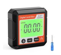 Dioche Inclinómetro Transportador Magnético Medidor de Buscador de ángulo Digital con Base Magnética y Pantalla LCD Retroiluminada, Caja Digital de 4 de 90 Grados para Carpintería y Reparación de