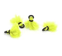 Dioche Indicadores de Pesca con Mosca Indicadores de Hilo de Pesca con Mosca - Paquete de 4 Flotadores de Anzuelo Livianos para Mejorar la Visibilidad del Golpe y un Fácil Ajuste (Amarillo