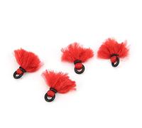 Dioche Indicadores de Pesca con Mosca Indicadores de Hilo de Pesca con Mosca - Paquete de 4 Flotadores de Anzuelo Livianos para Mejorar la Visibilidad del Golpe y un Fácil Ajuste (Rojo)