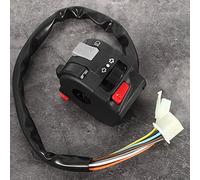 Dioche Interruptor de Control de Manillar de Motocicleta, Conjunto de Botón de Bocina de Luz de Giro para Manillar de 22mm/0,9 Pulgadas