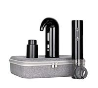 Dioche Juego de Abridor de Vino Eléctrico + Decantador de Vino + Tapón de Vacío + Cortador de Papel de Aluminio + Incluye Bolsa de Almacenamiento, Elección de Regalo perfecta. (BLACK #-1)