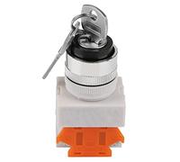 Dioche Key Key Machine Interruptor Giratorio con Llave de 2 Posiciones LAY37-11Y/21 - Plástico Duradero, Retardante de Llama, 220 V, 5 A, Vida Mecánica de 5 Millones de Ciclos