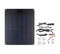 Dioche Kit Cell Kit de Panel Solar Flexible Portátil de 300 W con Controlador de 30 A, Puertos de Carga USB Duales, Abrazadera de Batería DC5521 para Teléfonos Móviles de 5 V y Vehículos de 12 V,
