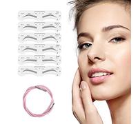 Dioche Kit de Plantilla para Cejas, Plantilla para Cejas PEVA Reutilizable de 24 Formas con Banda Elástica, para Principiantes y Profesionales (1)