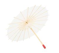 Dioche Librilla Blanca Clásica Parasol para Boda de Bricolaje Decoración de la Fiesta Nupcial de la Fiesta Prop 85.5 Cm con de Madera Maciza y Exquisita Nave Hecha a Mano (El diámetro es de