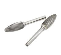 Dioche Limas Rotativas de Rebabas, Limas Rotativas de Carburo de Corte Doble Simple, Diámetro de Cortador de 14 Mm, Vástago de 6 Mm para Trabajos en Metal, Tallado y Pulido de Madera