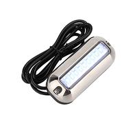 Dioche Luz Subacuática Azul de 27 LED: Lámpara de Popa Brillante de 74 Lm, Carcasa de Acero Inoxidable IP68 para Embarcaciones Marinas, ángulo de Haz de 120 °, Fácil Instalación