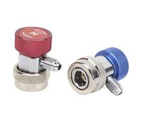 Dioche Manómetro de Colector R134A, 2 uds., Acoplador Rápido Alto y bajo para Juego de Manómetros de Colector de A/C R134A, Adaptador de Latón, Accesorio de Acondicionamiento