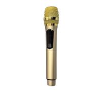 Dioche Micrófono Inalámbrico MiHome con Batería, 1 a 1, 80 Hz a 15 KHz, Micrófono de Mano con Pantalla LED, Apto para Reuniones Al Aire Libre y en casa. (Gold)