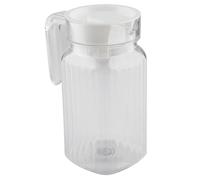 Dioche .milk JugsBotella de Jugo Transparente Acrílica de 500 Ml, Elegante Jarra de Agua a Rayas con Tapa para el Hogar, Bar, Pub y Fiestas (500ML)