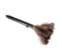 Dioche Mini Plumero Retráctil Lavable: Herramienta Portátil de Limpieza de Plumas de Avestruz Marrón para Uso Doméstico y de Oficina, con un Diseño de de ABS.