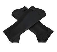 Dioche Montar a Caballo de Cuero El Equipo de Protección para Equitación Ecuestre para Adultos Super Fiber PU Leather Half Chap Presenta un Diseño Súper Ajustado para Poner y Quitar Fácilmente, un (L)