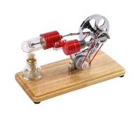 Dioche Motor de Makamsui Kit de Motor Stirling Generador de Electricidad Modelo de de Aire Caliente con Luz LED | Juguete Educativo de Bricolaje para Estudiantes, Profesores y Niños | Experimento