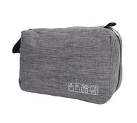 Dioche Neceser Colgante Neceser de Viaje, Impermeable, Bolsillo de Malla Metálica con Cremallera, con Gancho, Organizador de Viaje Gris.