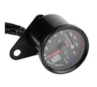 Dioche Odómetro Digital Universal para Motocicleta, Velocímetro, Tacómetro con Indicador LED, Compatible con la Mayoría de Motocicletas, Diseño de Aluminio Liviano (BLACK)
