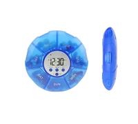 Dioche Organizador con Temporizador Electrónico Despertador Recordatorio Pantalla Grande de 7 Compartimentos Dispensador de Almacenamiento a Prueba de Humedad para Ancianos (WHITE)