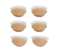 Dioche para Practicar Pares de Pestañas Párpados de Silicona de Repuesto para Cabeza de maniquí - Párpados Extraíbles con Pestañas Realistas - Perfecto para Práctica de Extensión de y Herramientas
