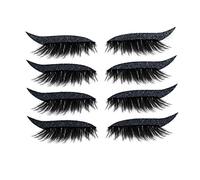 Dioche Parche De Pestañas Tipo Universal Reutilizable De Larga Duración Colores Atrevidos Para Maquillaje Uso Diario Rosa Negro Oro Azul Verde Púrpura Verde Fluorescente 4 Pares