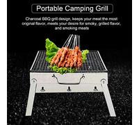 Dioche Parrilla Portátil para Acampar, Parrilla Portátil para Acampar, Plegable de Acero Inoxidable para Uso Al Aire Libre, Ideal para 3-5 Personas, Cocina de Barbacoa de Carbón, Fácil de Limpiar y