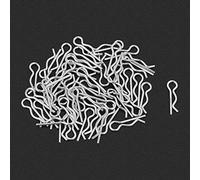 Dioche Pasadores de Retención de Hierro Galvanizado de para Cuna de 1 Pulgada, Clips de Resorte Multiusos de 1x18mm para Uso en Maquinaria y Horquillas, Paquete de 50