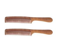 Dioche Peine Antiestático de Madera, Paquete de 2, Veta de Madera, Dientes Lisos, Juego de Peine para Barba y Cabello Suave para Hombres y Mujeres, Todo Tipo de Cabello