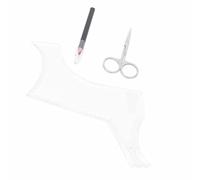 Dioche Peine para Barba, Herramienta para Dar Forma a las Mejillas, Línea del Cuello, Patillas de Barba, con Diseño Transparente y Bolígrafo para