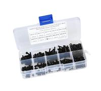 Dioche Perno de Tornillo de Cabeza Hueca Hexagonal con Tuerca 300 Piezas M2 5 X 3 20 Mm Acero de Aleación Negro de Grado 12 9 Alta Resistencia Durable para Reparación de Máquinas