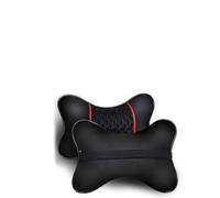 Dioche Pillow Neck Pillow Almohada de Cojín para Reposacabezas de Automóvil de Cuero de PU de 2 Piezas - Soporte Ergonómico para Aliviar el Dolor de Cuello - Reposacabezas Suave Ajustable - Cuero
