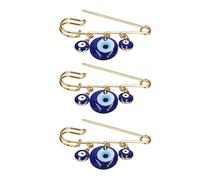 Dioche Pin Pulsera Malvado Ojo Azul Alfileres para Ropa - Broche Dorado Multifuncional Alfileres de Seguridad para Mujeres, Decoración de Ropa, Bolsos y Bufandas
