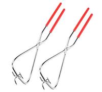 Dioche Pinzas de Cerámica Arcilla 2 Piezas Pinzas de Inmersión Herramienta de Cerámica de Escultura de Arcilla de Acero Inoxidable con Alicates de de Goma para un Fácil Acristalamiento - Tamaño de