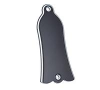 Dioche Placa de Cubierta de, Placa de Desplazamiento de 2 Orificios de PVC en Forma de Campana para Guitarra SG Flying V ES, Accesorio Negro, 6x2,8x0,25 Cm