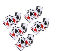 Dioche Playing Card Iron Parche para Ropa Poker Ace de 5 Piezas - Apliques de Naipes Termoadhesivos para Camisetas, Bolsos y Más | Adhesivo de Tela DIY para Accesorios de moda.