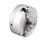 Dioche Portabrocas de Torno, Portabrocas de Torno Manual 3 Mordazas/4 Mordazas - Perno de Montaje Autocentrante Manual para Máquina de Torneado y Fresado de Rectificado de Precisión, Cuerpo de (3