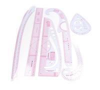 Dioche Regla de Tela Juego de Reglas de Costura Métricas de 7 Piezas, Regla para Hacer Patrones de Curva Francesa, Herramienta Esencial para Sastres y Diseñadores Novatos, Adecuada para Diseño de