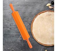 Dioche Rodillo de Silicona Colorido para hornear: Grado Alimenticio, Resistente Al Calor hasta 230 ℃, Agarre Cómodo, de PP Duradero, Perfecto para Pizza, Galletas y Más (ORANGE)