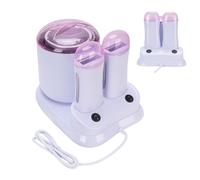 Dioche Roll On Wax Warmer Calentador de Cera Eléctrico Máquina Depilatoria de Doble Rodillo de 180 W con Control de Temperatura para Uso Doméstico Depilación Profesional (Enchufe europeo 220V)