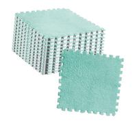 Dioche Rompecabezas Suave para Niños 10 Uds. Azulejos de Alfombra de Piso de Rompecabezas de Espuma de Felpa |Alfombra Entrelazada |Antideslizante y Cortable |para Habitaciones Infantiles |30x30cm