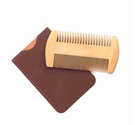 Dioche Shaper Wooden Beard Shaper & Styling Comb de Madera de Peral para bigote: una Herramienta Multifuncional Adecuada para Peinar el Cabello y la Barba, con un Diseño Reversible e Incluye un