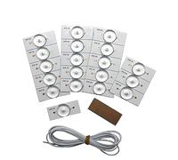 Dioche SMD LED 20 Cuentas de Lámpara SMD de 3 V con Filtro de Lente óptica para Reparación de Televisores LED de 32 a 65 Pulgadas: Alto Brillo, Eficiencia Energética, Fácil de Instalar, Múltiples