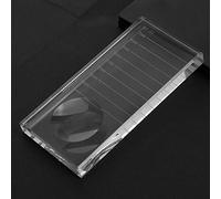 Dioche Soporte Adhesivo de Pestañas de Vidrio Rectangular con Paleta de Extensión de Pegamento de Pestañas | Soporte de de Ojos Seguras y Precisas | pulido: Diseño de Vidrio Transparente para Uso
