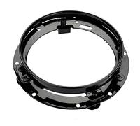 Dioche Soporte de montaje del tenedor del faro, soporte de montaje del anillo del faro del coche redondo 7 pulgadas para pastores de (negro)